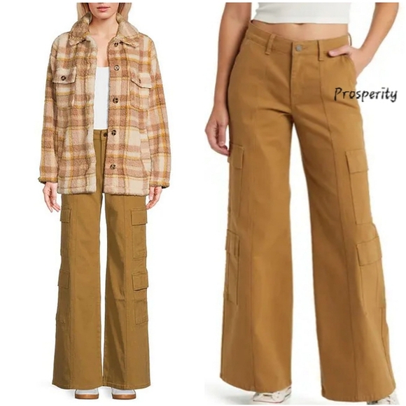 Prosperity Denim - Prosperity Mid Rise Wide Leg Cargo Jeans